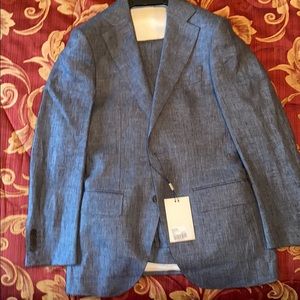 3-Piece SuitSupply Havana Lazio Linen Suit Size 32